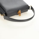 GUCCI Bamboo Hand Bag Leather 2way Gray Gold 000 926 0175 Auth am11676V-7
