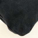 GUCCI Web Sherry Line Umhängetasche Canvas Schwarz Silber 169937 Auth am11677V-11
