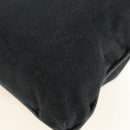 GUCCI Web Sherry Line Umhängetasche Canvas Schwarz Silber 169937 Auth am11677V-12