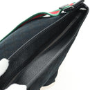 GUCCI Web Sherry Line Umhängetasche Canvas Schwarz Silber 169937 Auth am11677V-20