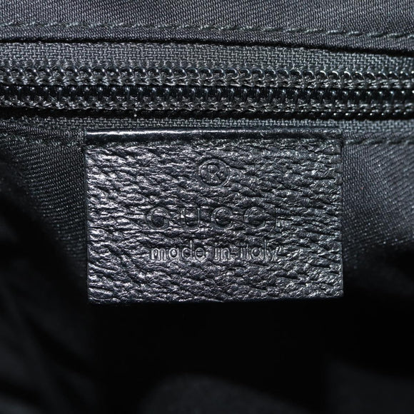 GUCCI Web Sherry Line Umhängetasche Canvas Schwarz Silber 169937 Auth am11677V