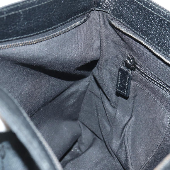 GUCCI Web Sherry Line Umhängetasche Canvas Schwarz Silber 169937 Auth am11677V