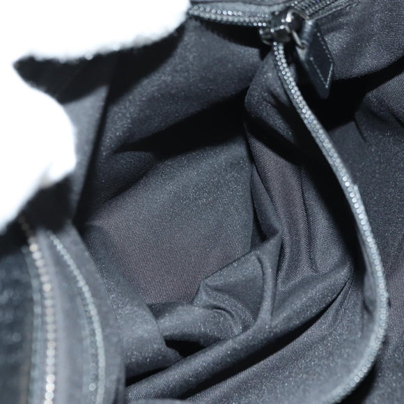 GUCCI Web Sherry Line Umhängetasche Canvas Schwarz Silber 169937 Auth am11677V