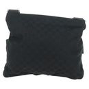 GUCCI Web Sherry Line Umhängetasche Canvas Schwarz Silber 169937 Auth am11677V-3