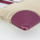 PRADA Tragetasche Canvas Leder Lila Silber Auth am11680-16