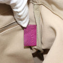 PRADA Tragetasche Canvas Leder Lila Silber Auth am11680-18