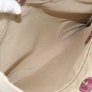 PRADA Tragetasche Canvas Leder Lila Silber Auth am11680-10