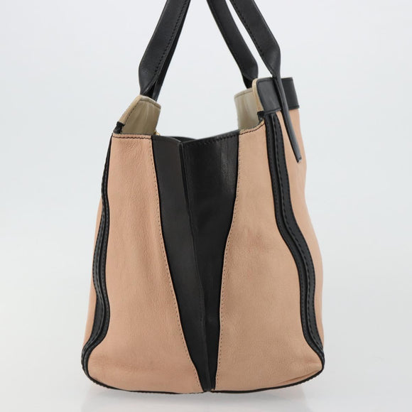 Chloe Alison Tote Bag Leather Pink Gold Auth am11681A