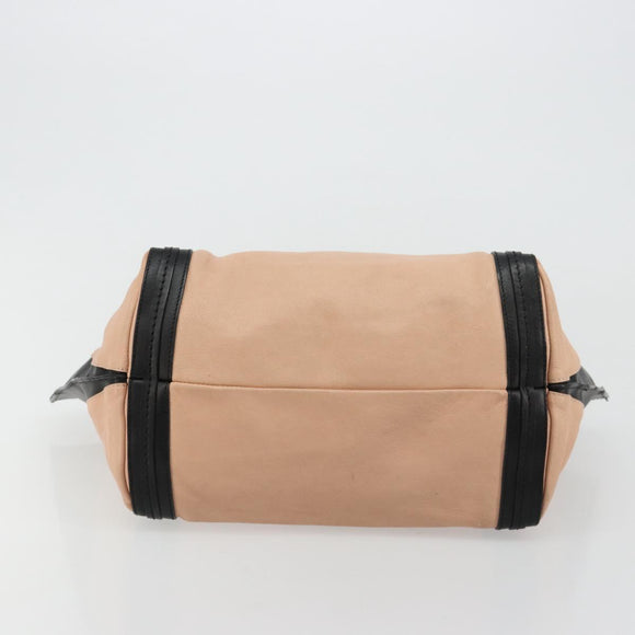 Chloe Alison Tote Bag Leather Pink Gold Auth am11681A