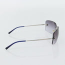 CHANEL Rimless CC Sunglasses metal Navy CC Auth am11685A-4