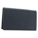 PRADA Card Case Safiano leather Navy Silver 2MC122 Auth am11686V-1