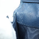 PRADA Card Case Safiano leather Navy Silver 2MC122 Auth am11686V-18