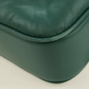 Maison Margiela Chain Shoulder Bag Leather Green Silver Auth am11687M-9