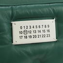 Maison Margiela Chain Shoulder Bag Leather Green Silver Auth am11687M-17