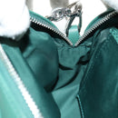 Maison Margiela Chain Shoulder Bag Leather Green Silver Auth am11687M-21