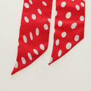 HERMES Twilly Dot Scarf Silk Red Auth am11688M-2