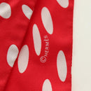HERMES Twilly Dot Scarf Silk Red Auth am11688M-5
