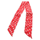 HERMES Twilly Dot Scarf Silk Red Auth am11688M-6