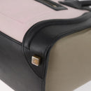 CELINE Luggage Mini Shopper Hand Bag Leather Pink Black Auth am11689V-11