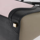 CELINE Luggage Mini Shopper Hand Bag Leather Pink Black Auth am11689V-13