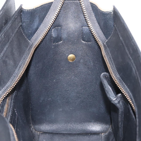 CELINE Luggage Mini Shopper Hand Bag Leather Pink Black Auth am11689V