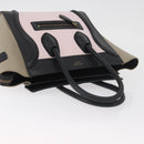 CELINE Luggage Mini Shopper Hand Bag Leather Pink Black Auth am11689V-6
