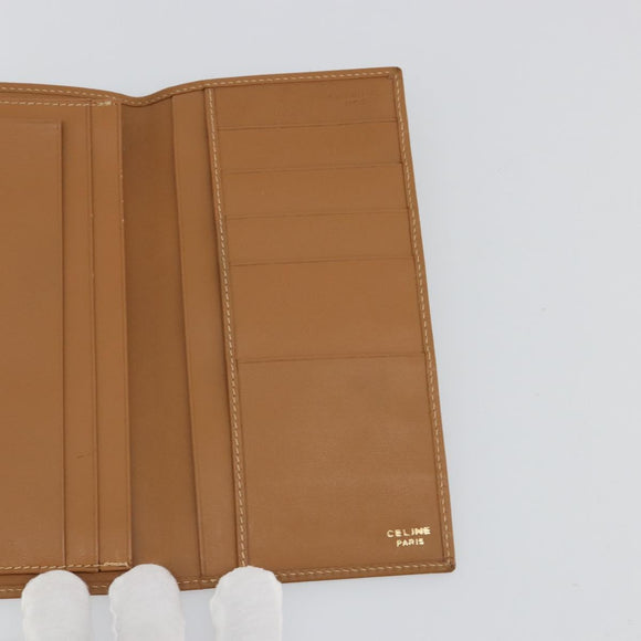 CELINE Macadam Canvas Billfold Wallet PVC Leather Brown Auth am11691A