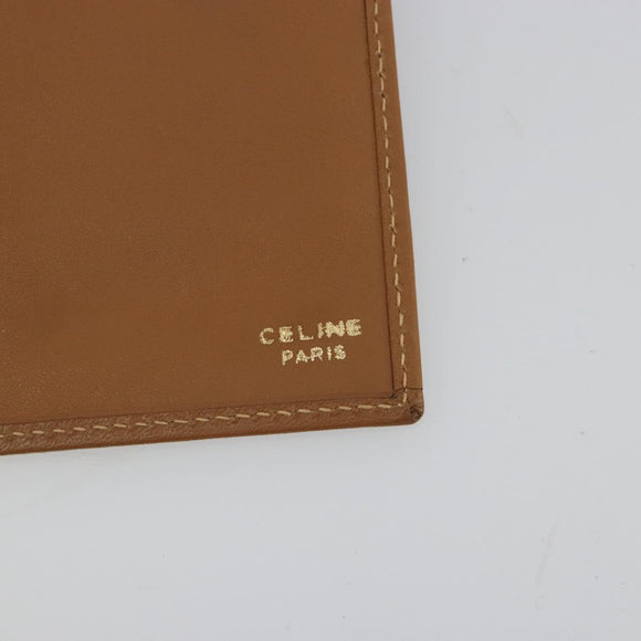 CELINE Macadam Canvas Billfold Wallet PVC Leather Brown Auth am11691A
