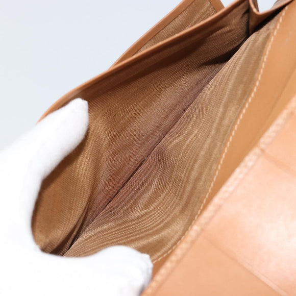 CELINE Macadam Canvas Billfold Wallet PVC Leather Brown Auth am11691A