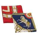 CELINE Scarf Silk 2 Set Red Blue Auth am11693-1