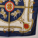 CELINE Scarf Silk 2 Set Red Blue Auth am11693-6