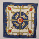 CELINE Scarf Silk 2 Set Red Blue Auth am11693-7