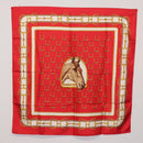 CELINE Scarf Silk 2 Set Red Blue Auth am11693-8