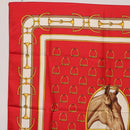 CELINE Scarf Silk 2 Set Red Blue Auth am11693-9