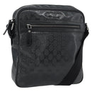 GUCCI GG implementation Shoulder Bag PVC Black Silver 201448 Auth am11696V-1