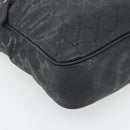 GUCCI GG implementation Shoulder Bag PVC Black Silver 201448 Auth am11696V-11