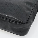 GUCCI GG implementation Shoulder Bag PVC Black Silver 201448 Auth am11696V-12