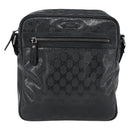 GUCCI GG implementation Shoulder Bag PVC Black Silver 201448 Auth am11696V-2