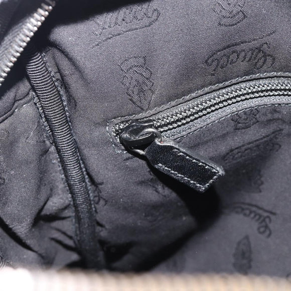 GUCCI GG implementation Shoulder Bag PVC Black Silver 201448 Auth am11696V