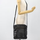 GUCCI GG implementation Shoulder Bag PVC Black Silver 201448 Auth am11696V-24