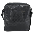 GUCCI GG implementation Shoulder Bag PVC Black Silver 201448 Auth am11696V-3
