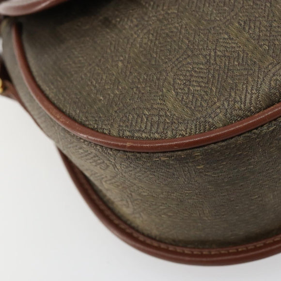 GUCCI Shoulder Bag PVC Leather Brown Gold 007 14 0074 Auth am11698