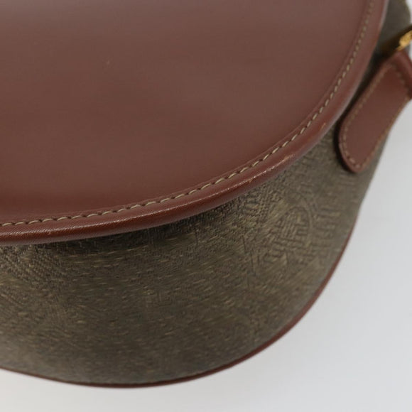 GUCCI Shoulder Bag PVC Leather Brown Gold 007 14 0074 Auth am11698