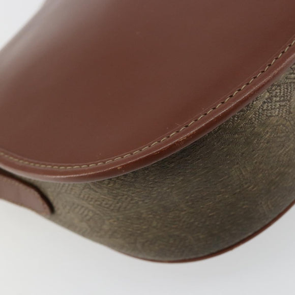 GUCCI Shoulder Bag PVC Leather Brown Gold 007 14 0074 Auth am11698
