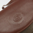 GUCCI Shoulder Bag PVC Leather Brown Gold 007 14 0074 Auth am11698-14