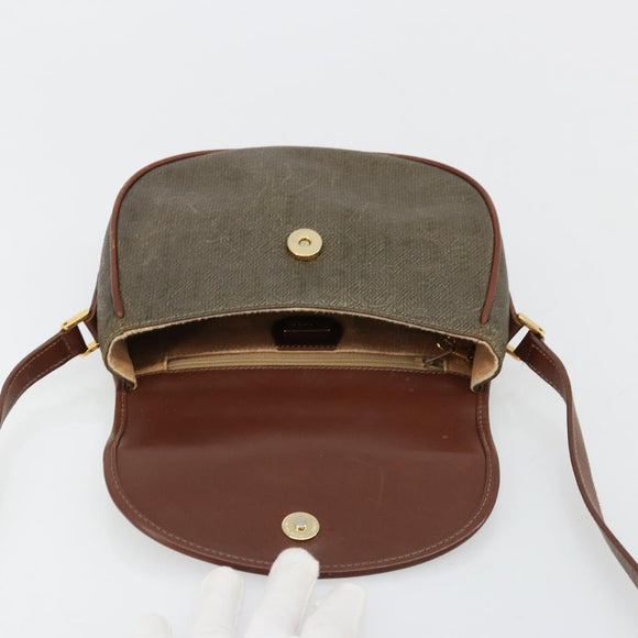 GUCCI Shoulder Bag PVC Leather Brown Gold 007 14 0074 Auth am11698