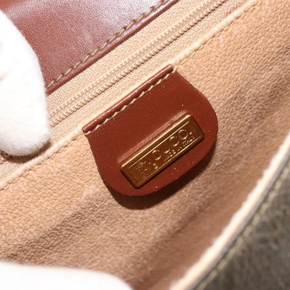 GUCCI Shoulder Bag PVC Leather Brown Gold 007 14 0074 Auth am11698