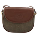 GUCCI Shoulder Bag PVC Leather Brown Gold 007 14 0074 Auth am11698-2