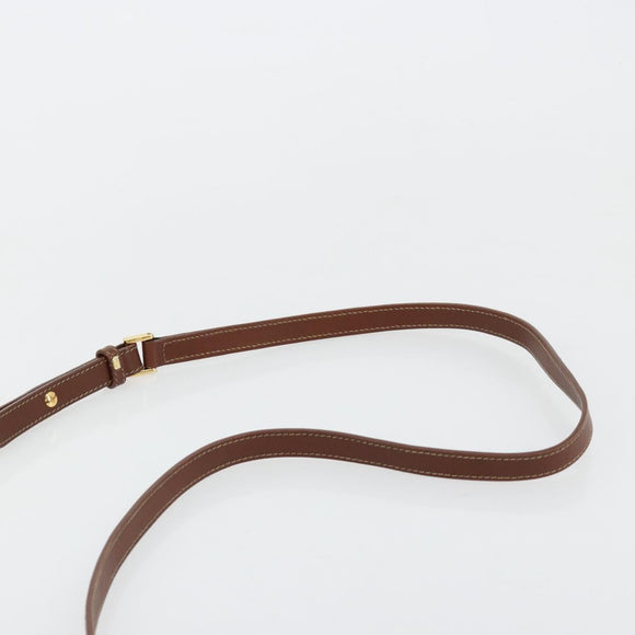 GUCCI Shoulder Bag PVC Leather Brown Gold 007 14 0074 Auth am11698
