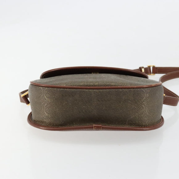 GUCCI Shoulder Bag PVC Leather Brown Gold 007 14 0074 Auth am11698